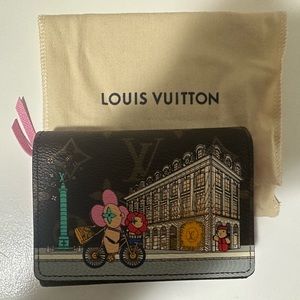 Brand New Louis Vuitton Monogram Rose Christmas Animation Victorine Wallet!!